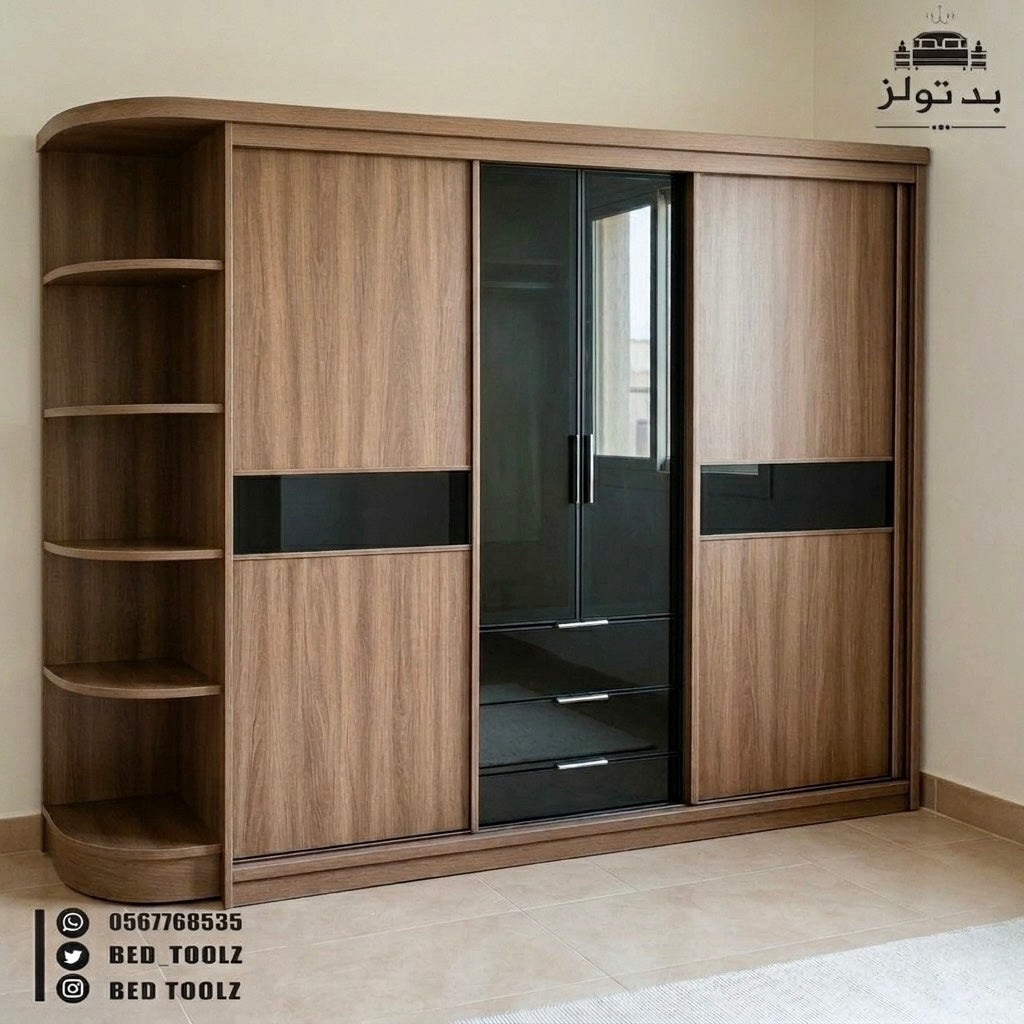 طقم غرفة نوم بنية داكنة